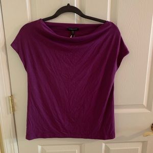 Eileen Fisher Purple Cowl Neck Top size PP